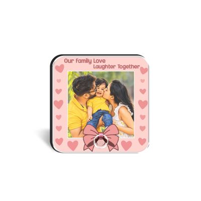 Family Photo Personalized Musical Fridge Magnet  Playable Music Feature | Rechargeable with On/Off Button Gift for Mom Dad & Family Member